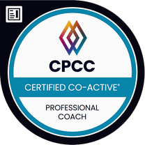 Certified Professional Co-Active Coach (CPCC) credential seal from the Co-Active Training Institute